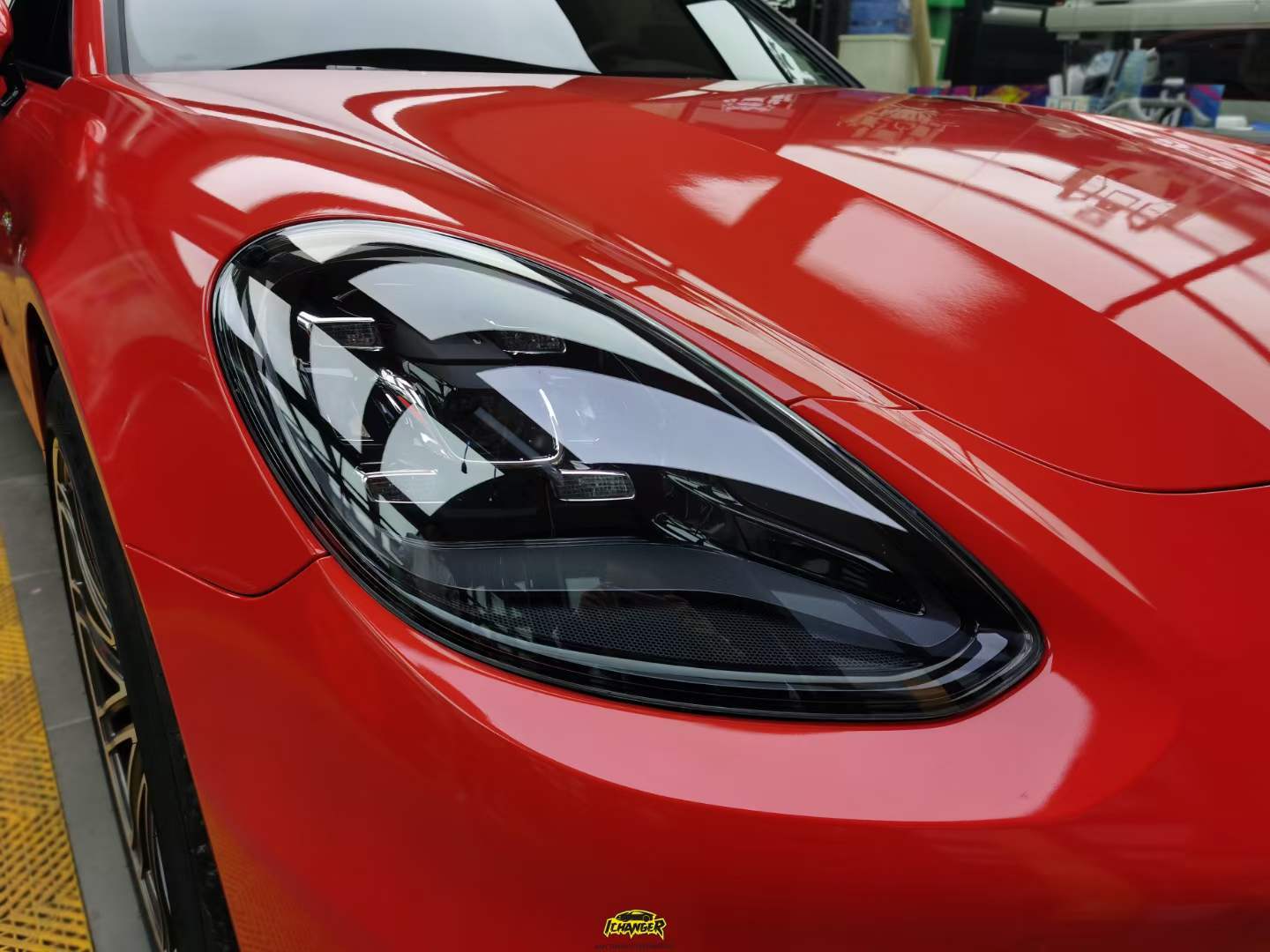 保时捷帕拉梅拉汽车ichanger(icr)改变者改色膜熔岩橙