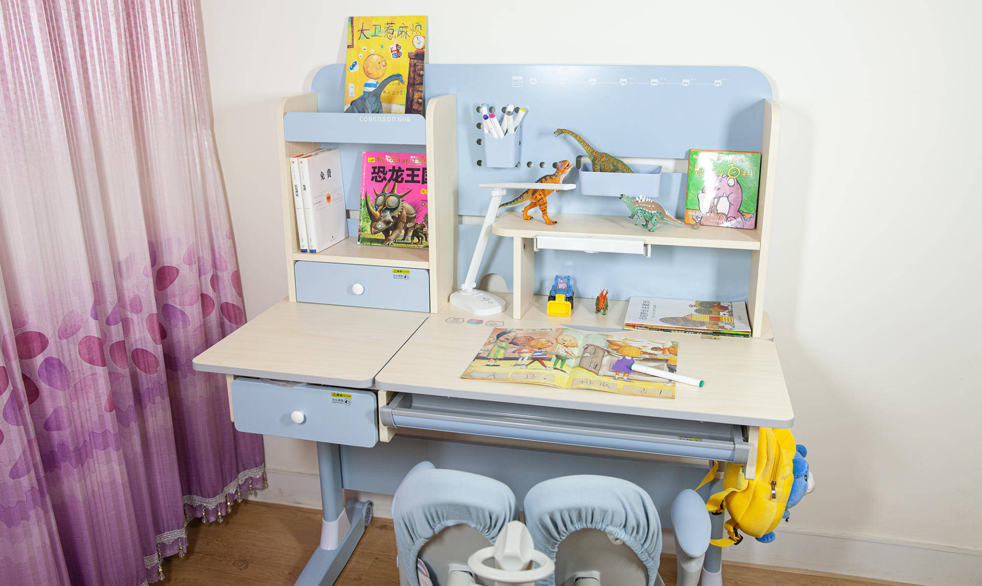 双11儿童桌选购指南-附科贝森儿童学习桌套装使用体验