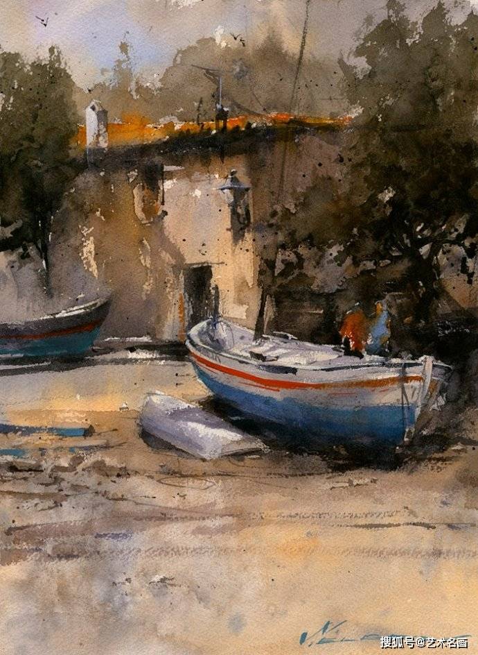 印象水彩美国当代艺术家弗拉迪斯拉夫水彩作品