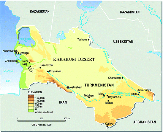土库曼斯坦石油分布图图片