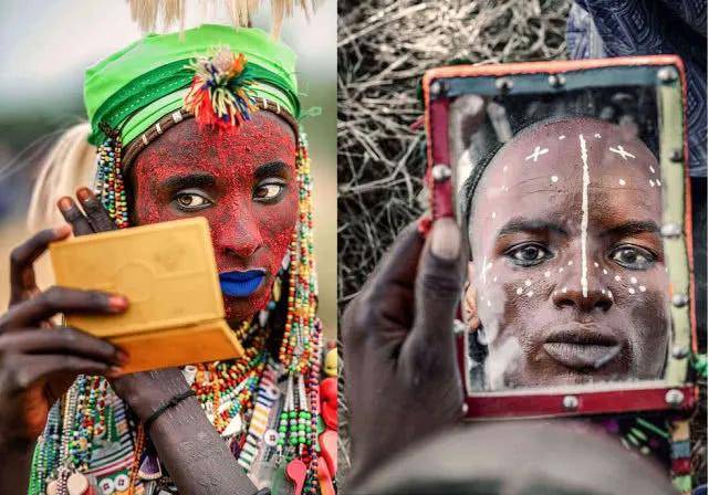 非洲神秘的“一妻多夫”部落：男人浓妆艳抹选美，只为取悦女性