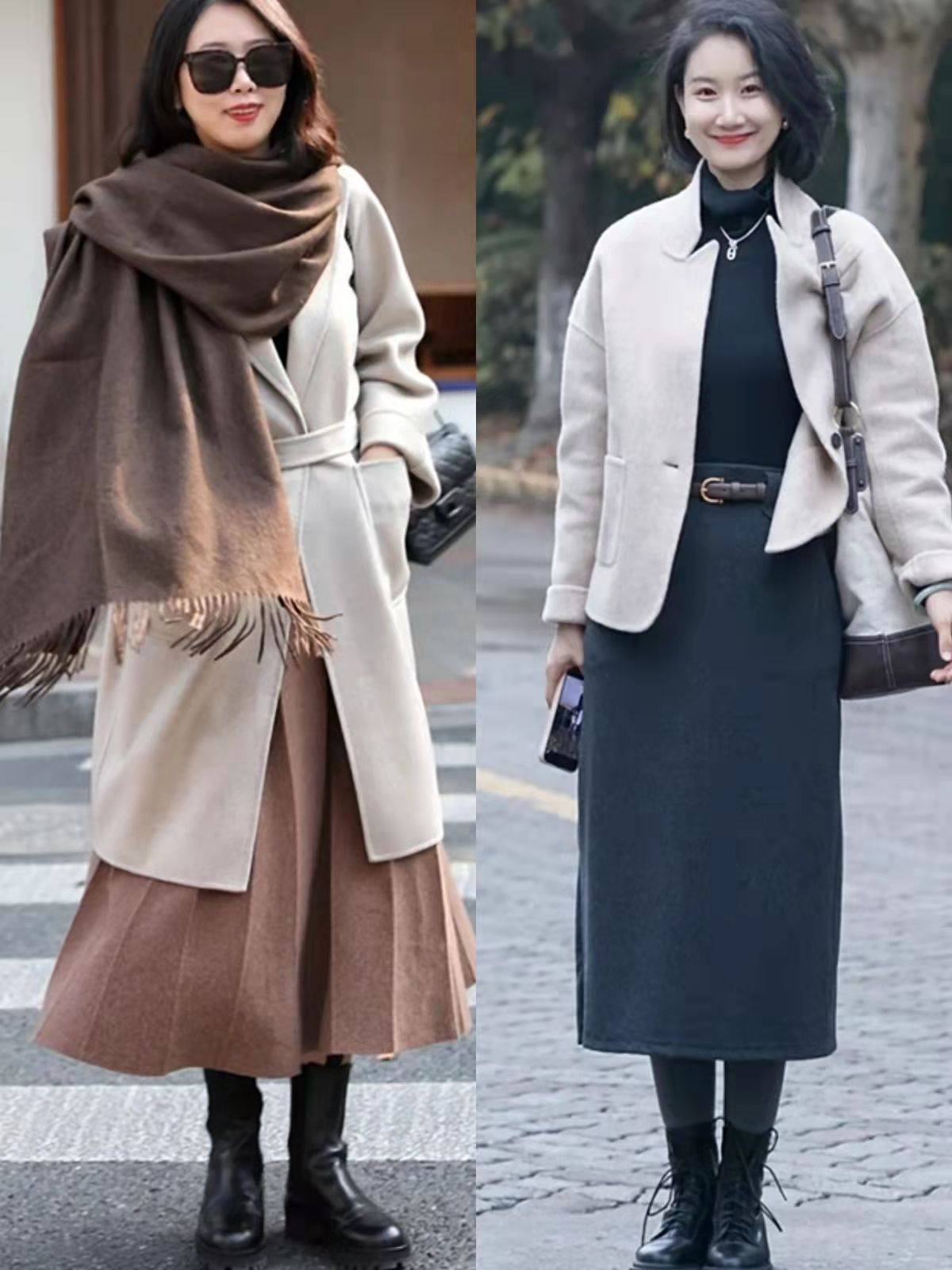 大腿 终于找到适合梨型身材的穿搭公式了，不露脚踝不露腿，保暖又显瘦
