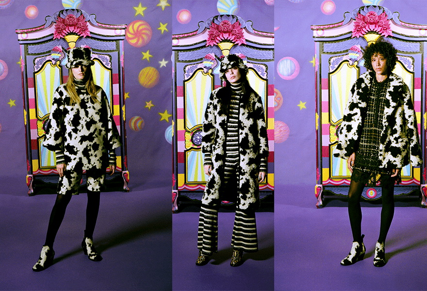 对比 Anna Sui 2021秋冬，甜美的时尚，有了更新的宽度