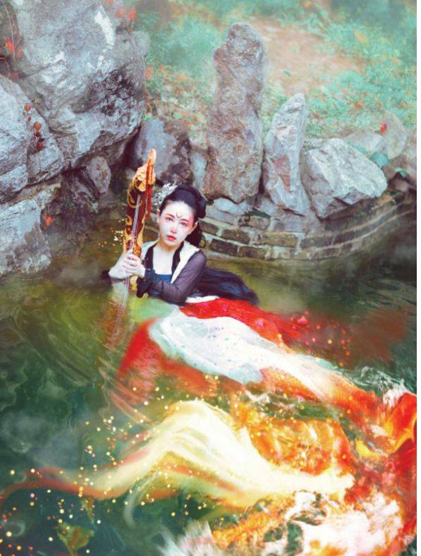 亮片谁家锦鲤误入池塘，锦鲤姬妆发图解