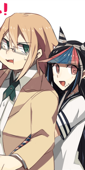 弹丸论破澪田唯吹和其他角色的奇怪组合动漫全面屏壁纸