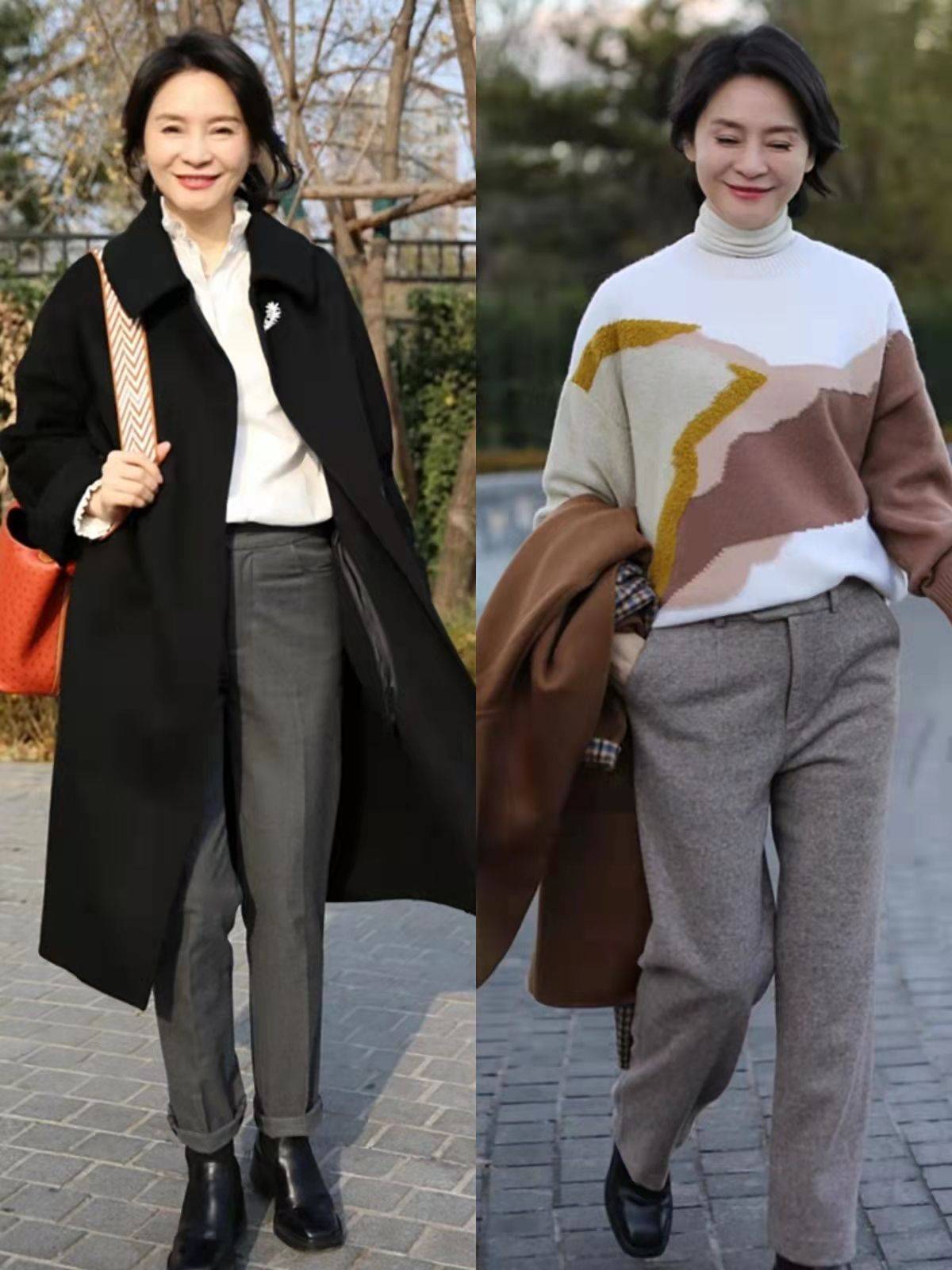 大衣 女人上了年纪也别随便穿，冬季建议瞧瞧她们，这才是真正的优雅