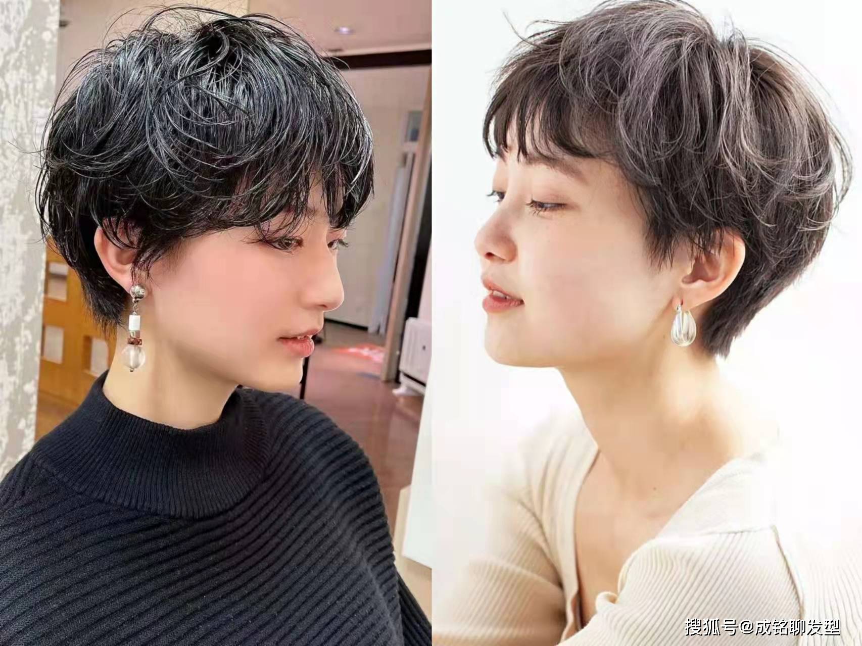 卷发短发又流行回来了！三款让人心动的短发，小脸减龄又高级