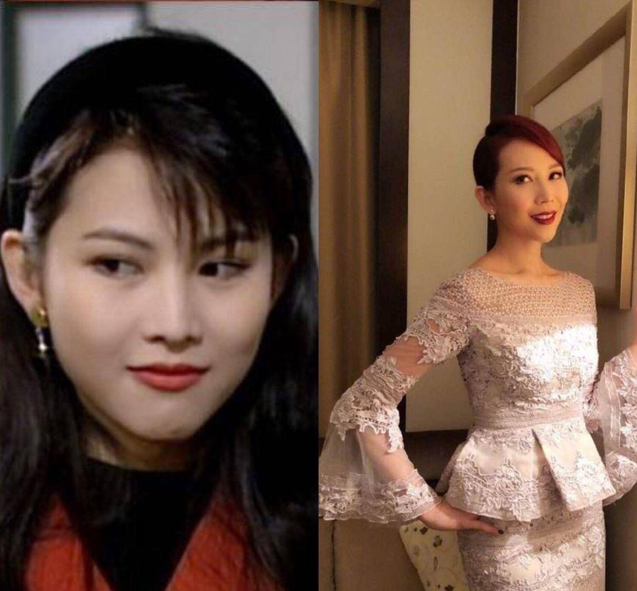 设计 蔡少芬早期照片曝光，穿藏蓝色露背裙配“猫眼妆”，妖艳感十足