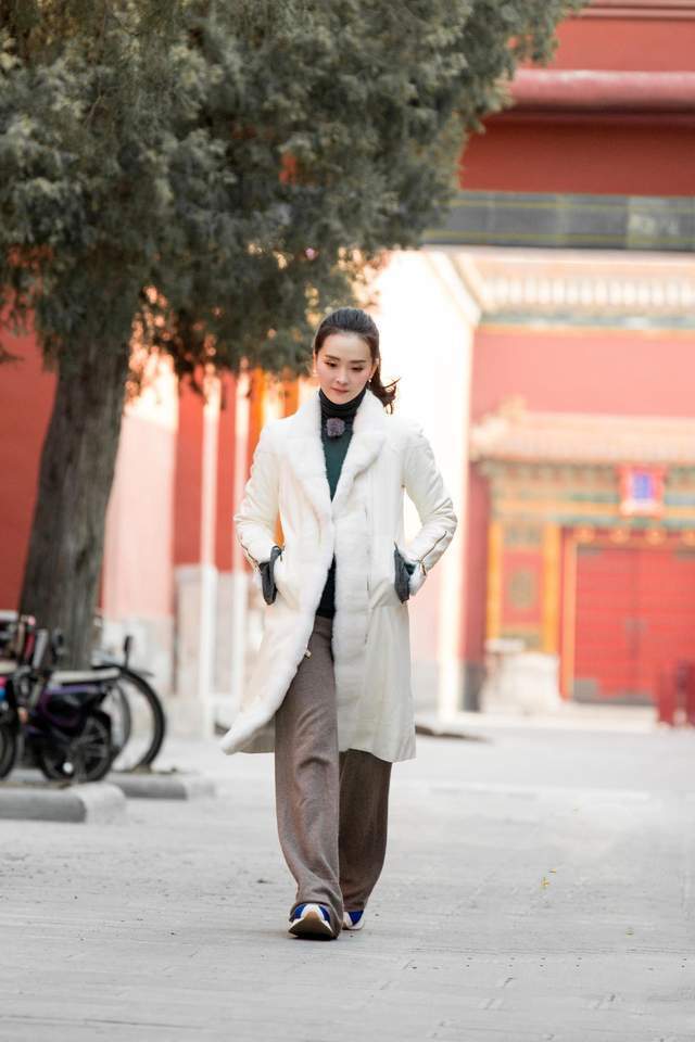 一身 “晴格格”王艳不像是74年的人，一身贵妇打扮走故宫，气质惊艳