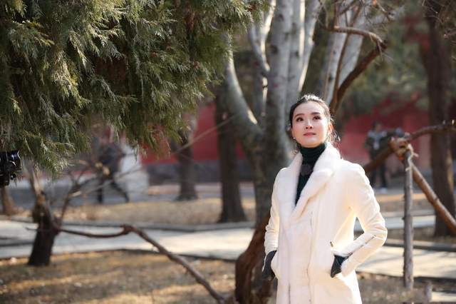 一身 “晴格格”王艳不像是74年的人，一身贵妇打扮走故宫，气质惊艳