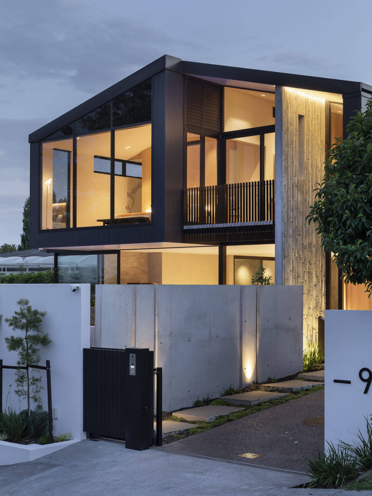 竹纹清水混凝土建筑:新西兰林氏住宅