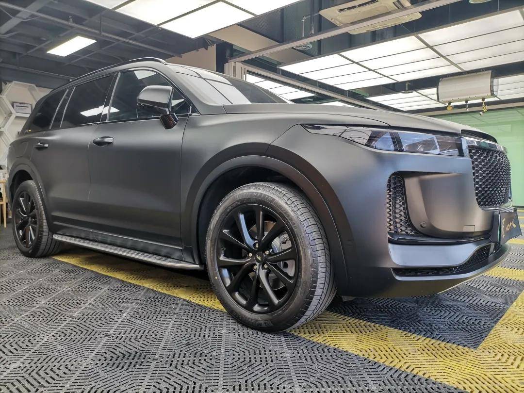 改色案例鉴赏理想one超哑黑贴膜改色