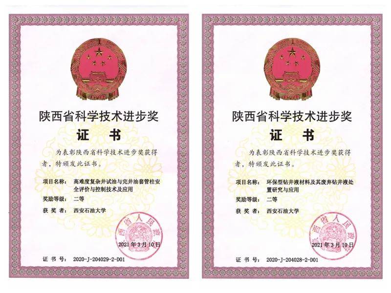 西安石油大学9项成果获2020年度陕西省科学技术进步奖
