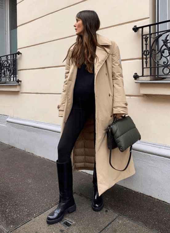 颜色 “紧身裤+长靴”时尚显高，冬季流行正当时，穿好了更加时髦好看