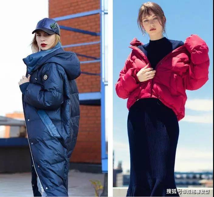 黑色 收起你的大衣吧，“上短下长”羽绒服穿搭很流行，时尚保暖有气质