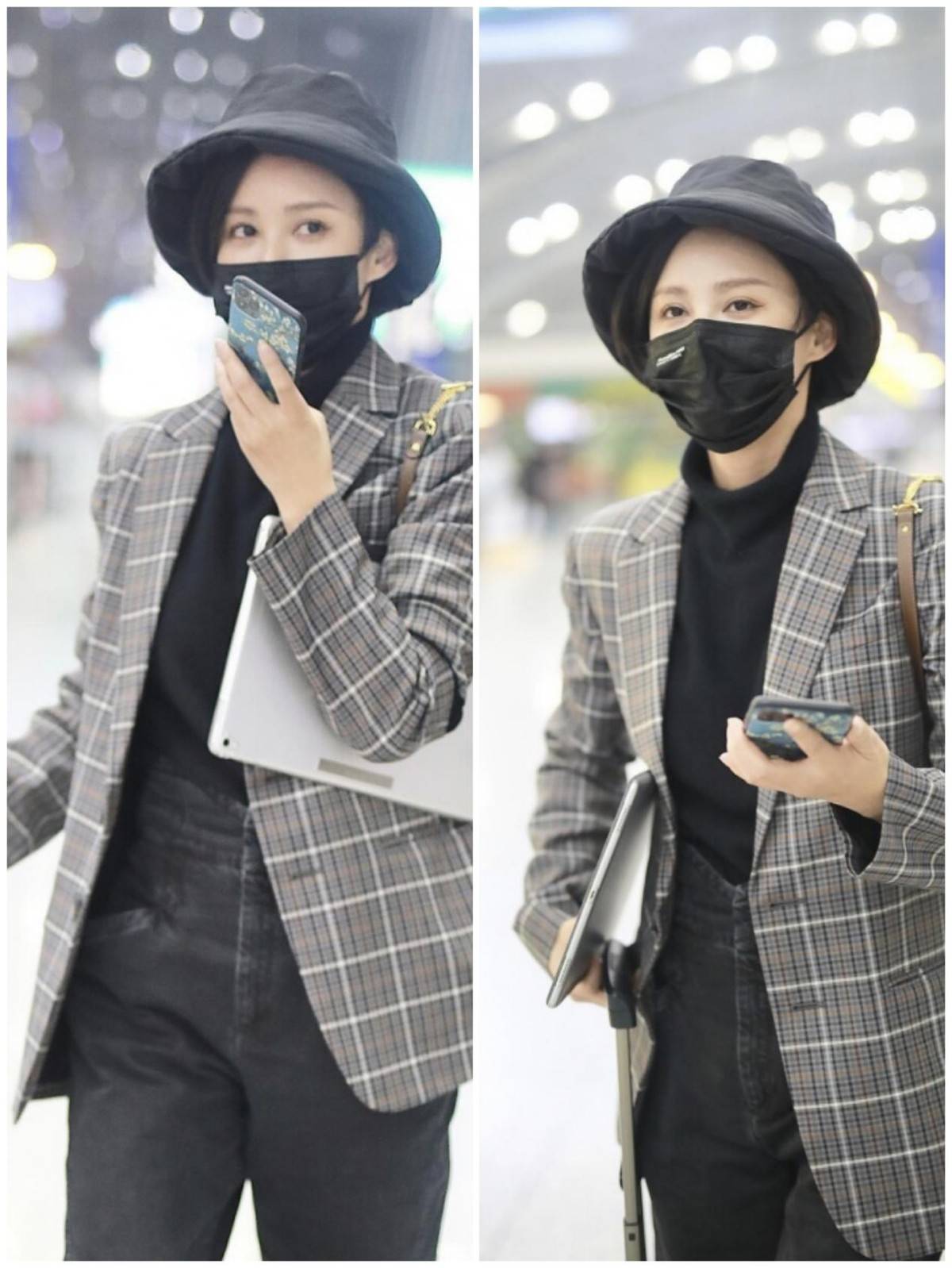 太阳帽 张歆艺还挺会赶时髦的,戴着帽子很新潮,感觉比普通人会打扮自己