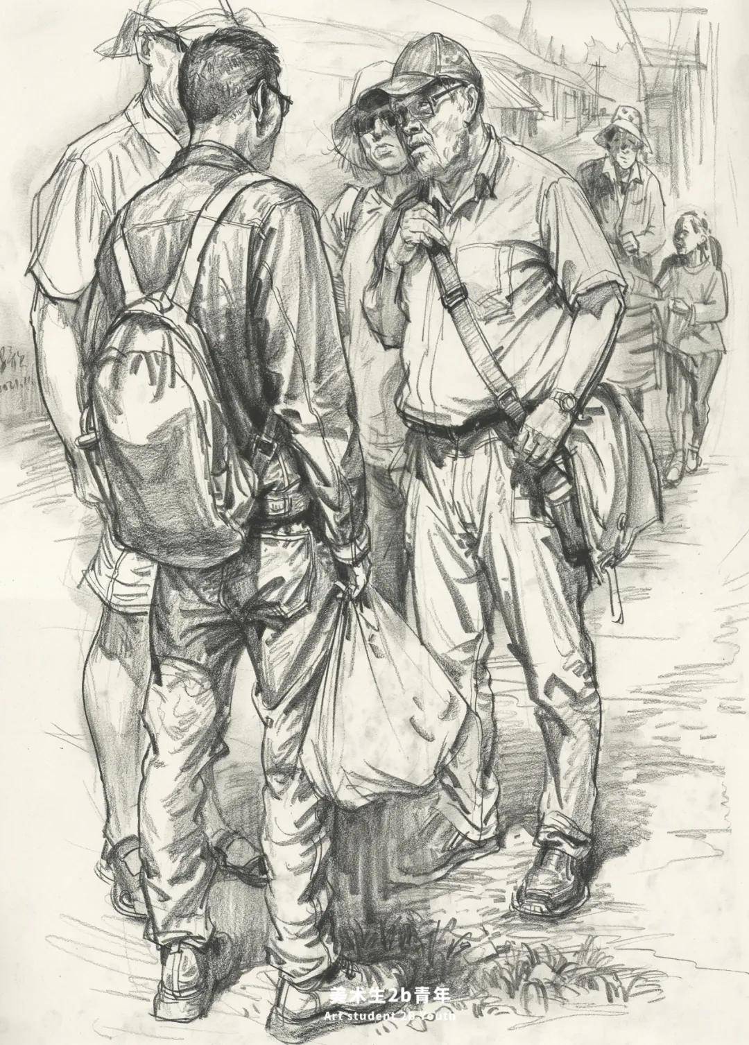 一个教速写的演员现实主义倾向的速写狂热者于海勇