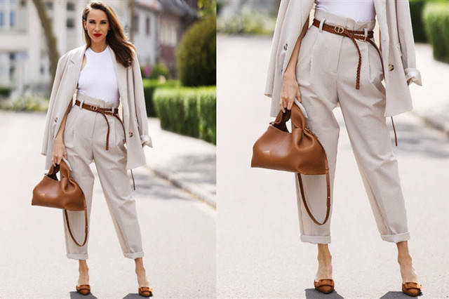 米色 穿不腻的米色，与少量棕色搭配会更时髦，学会这点还能穿出高级感