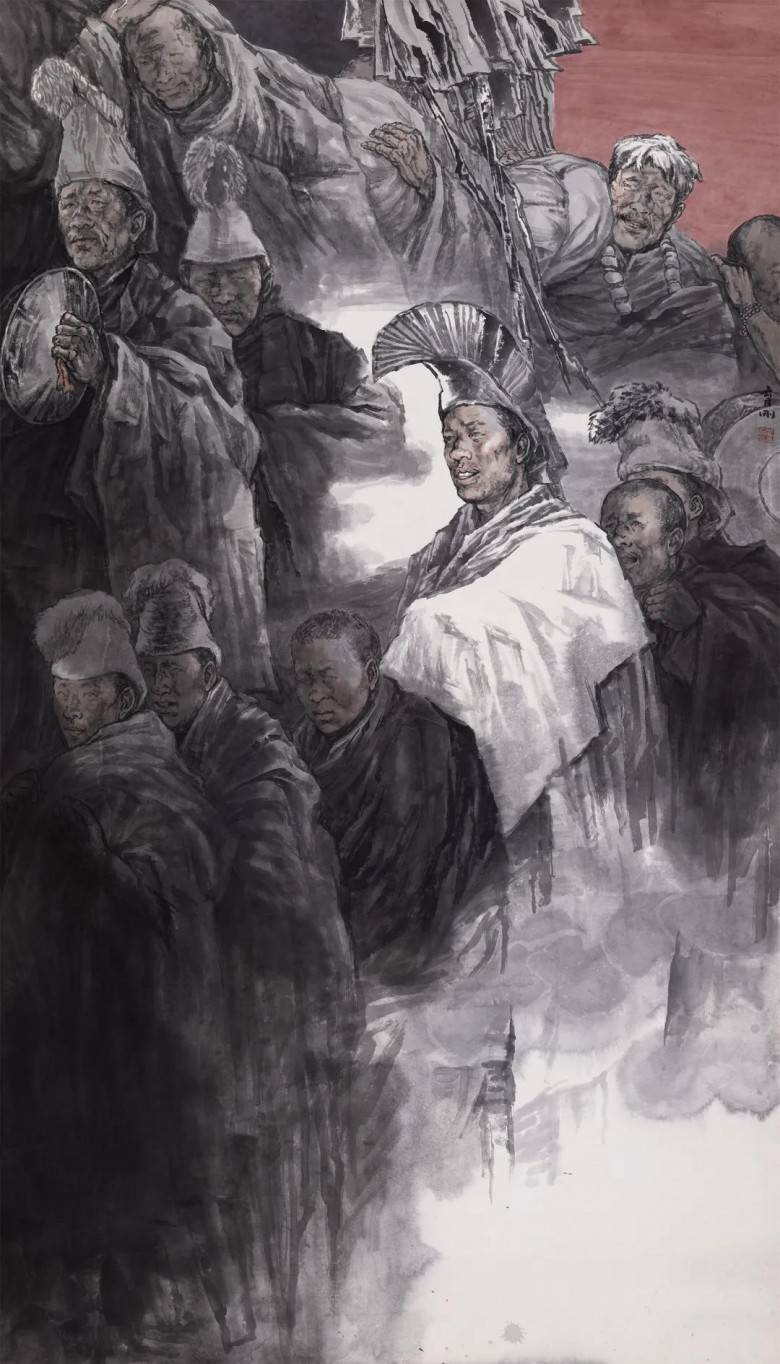 国画名家丨党育刚的少数民族人物画