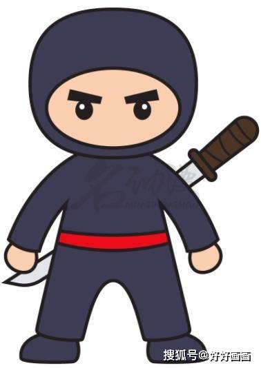 一个卡通q版的忍者就大功告成啦.