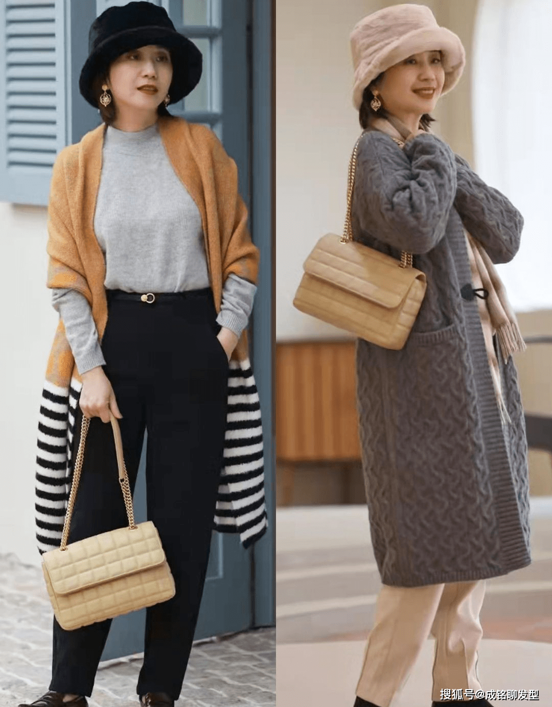 身材 50岁+的冬装搭配模板，真实自然接地气，普通人也能穿出高级感