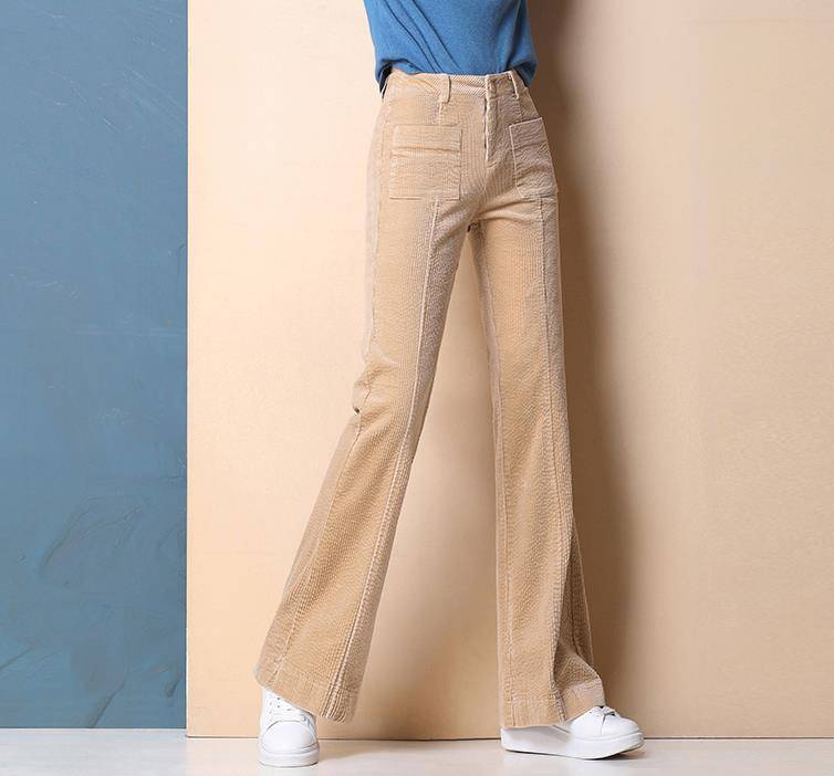 灯芯绒 不要再穿阔腿裤和小黑裤了，今冬这条裤子最流行！保暖显瘦真好穿