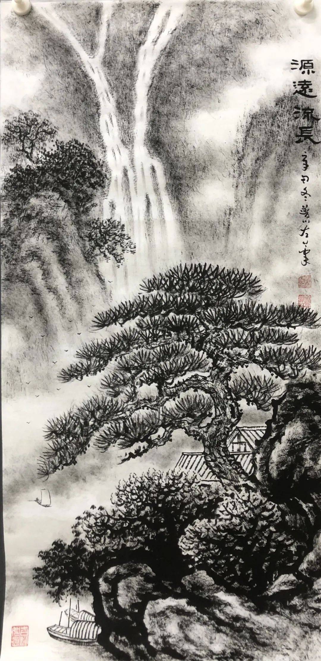 山水|山水无情画有情——法云普川焦墨山水国画展 ，快来打卡