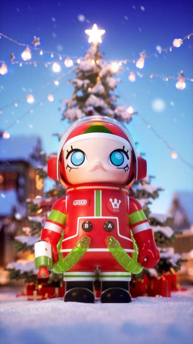 原创一夜824万人次抢购封神泡泡玛特spacemollyquot圣诞quot独占发售