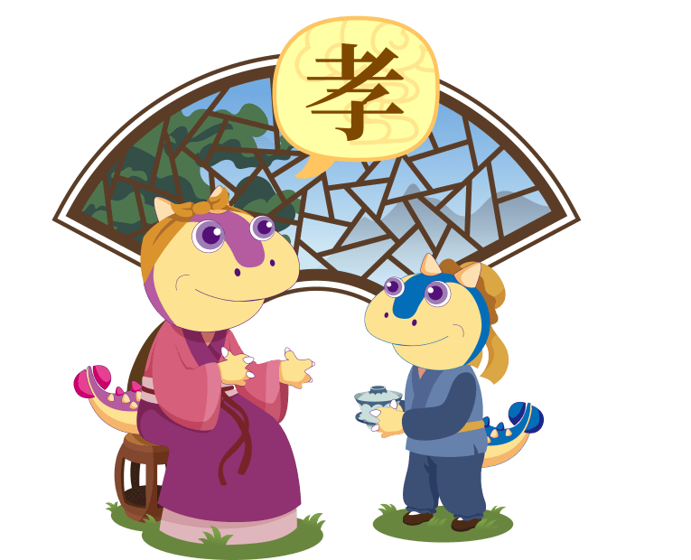 "律","谦","勤","孝","信","勇","智","尊","学"这些中国传统礼仪文化