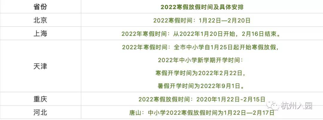 学期|2022放假时间出炉！杭州中小学还有不到7周放寒假！幼儿园寒假参照中小学执行