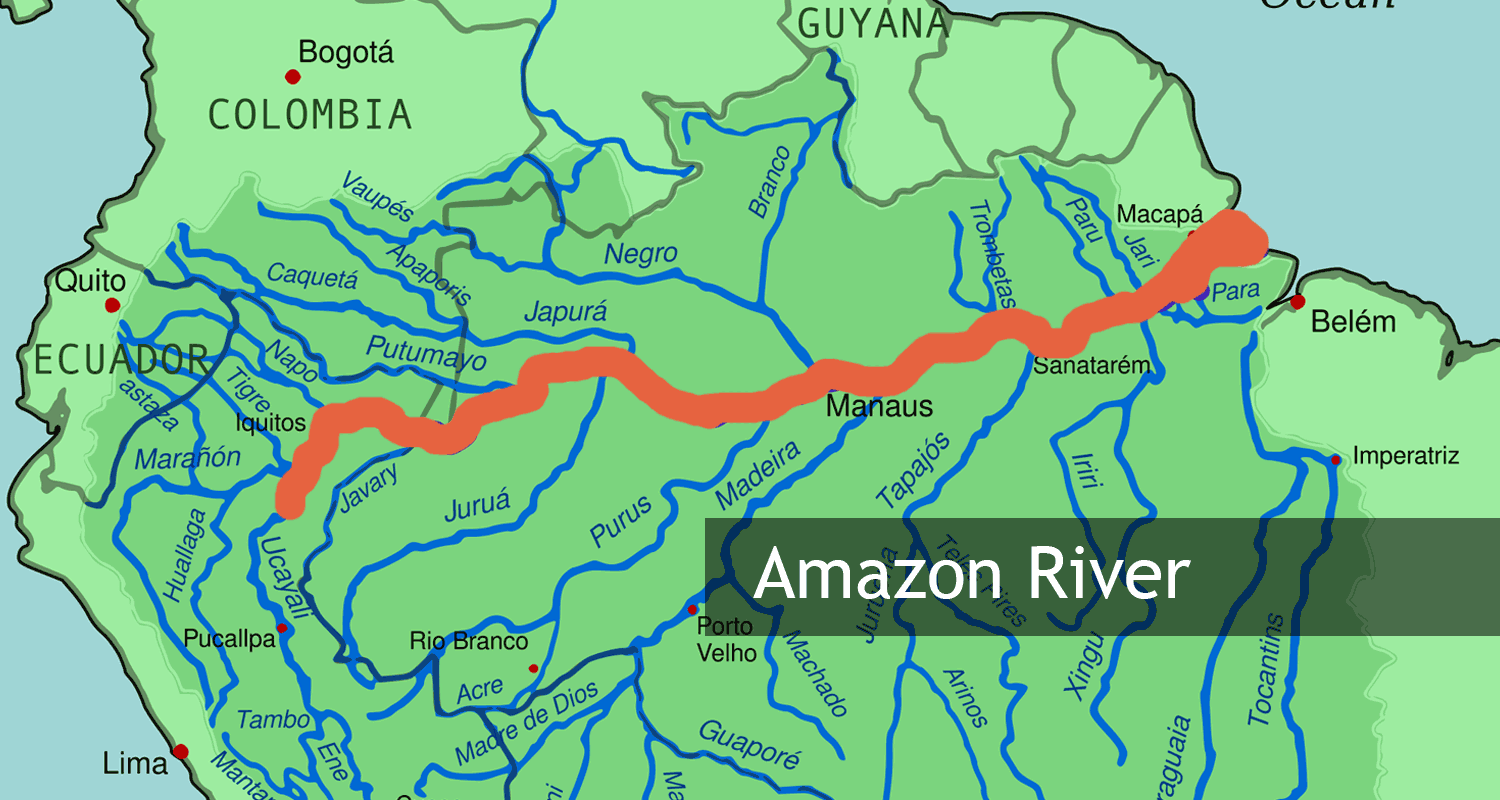 亚马孙河世界地图图片