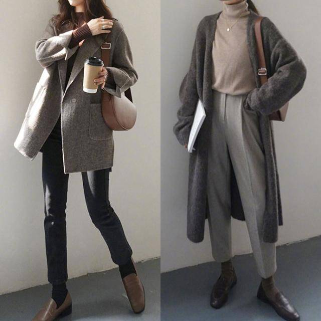 羊羔 温柔甜美的冬季穿搭，简约随性又时髦，小个子女生也能轻松驾驭