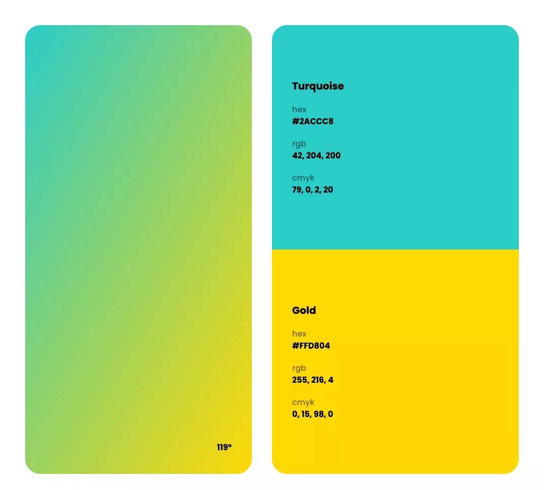 时尚流行渐变色彩搭配方案