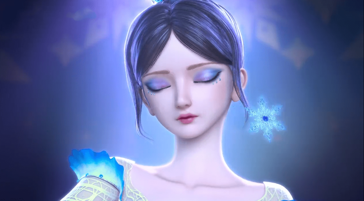 叶罗丽:冰公主头发的变化过程毫无违和感,黑白蓝都很适合她