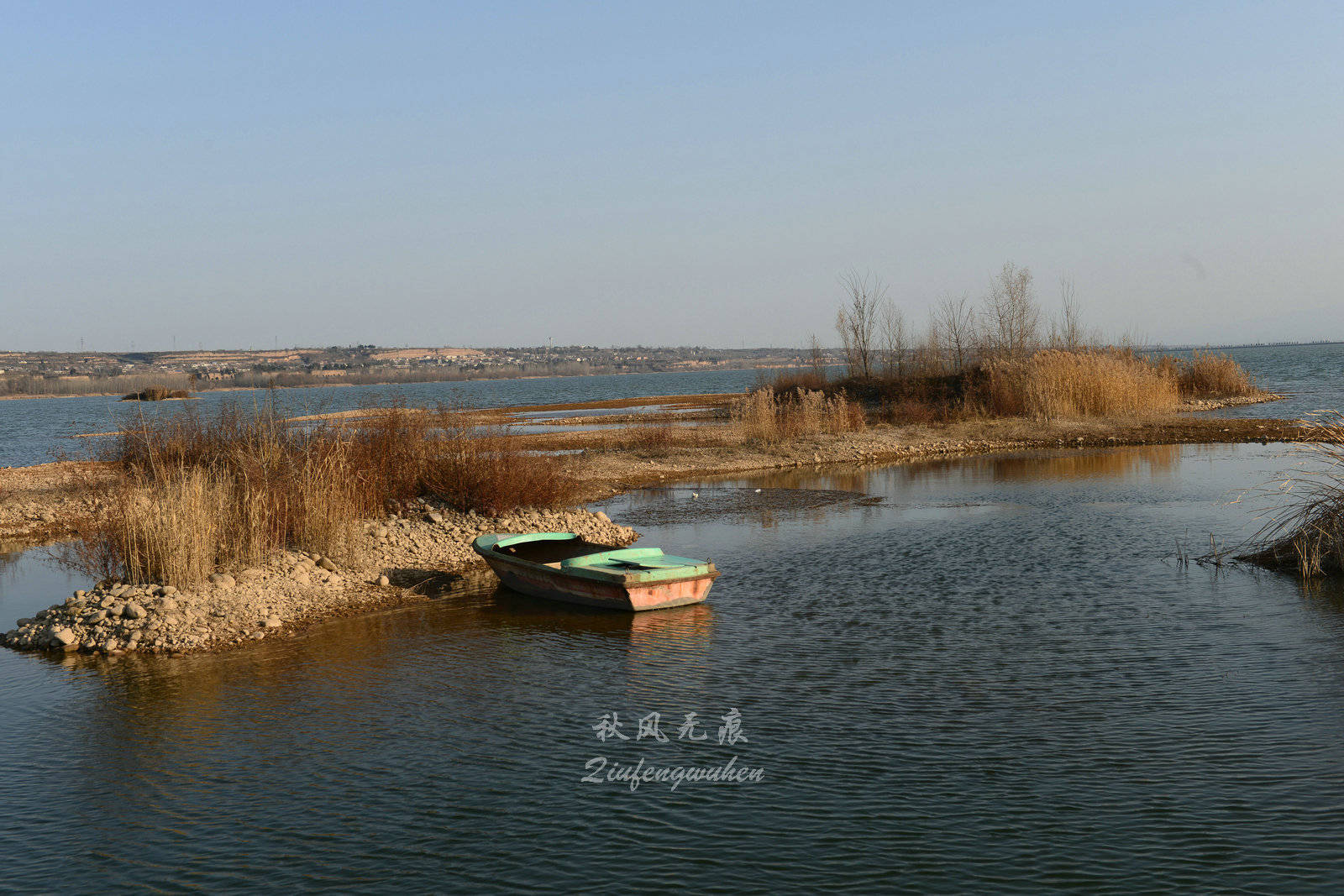 水库|鹭舞鸥翔，碧波树影，融入汧渭之汇故地王家崖水库的冬天风景里