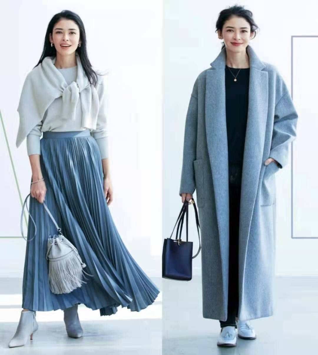 黑色 中年女人别穿得花花绿绿，试试高级“气质灰”穿搭，优雅到骨子里