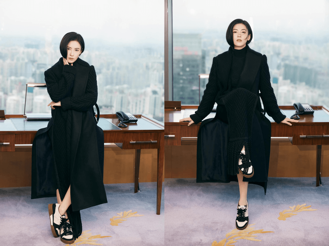 显得 张柏芝的生图也抗打,就是妆感厚重显得不自然,可穿搭还挺好看