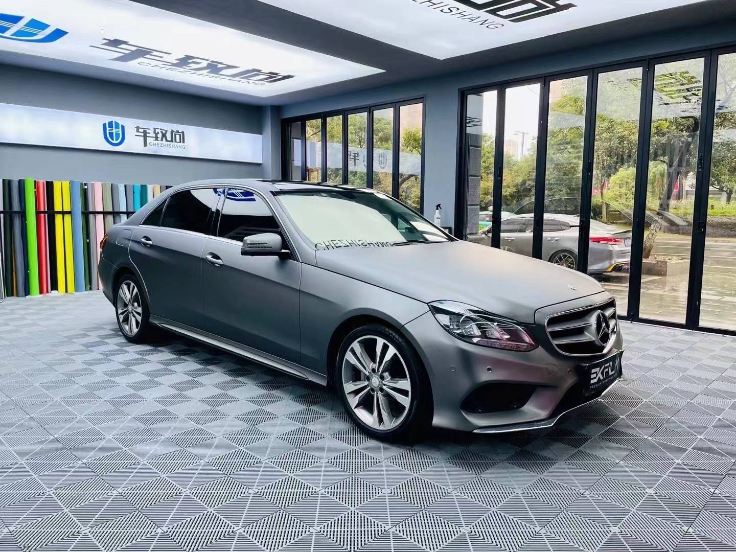 奔驰e300贴膜ekfilm改色膜amg山灰_搜狐汽车_搜狐网