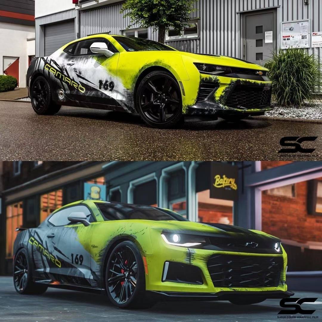 雪佛兰科迈罗贴膜sc改色膜彩绘