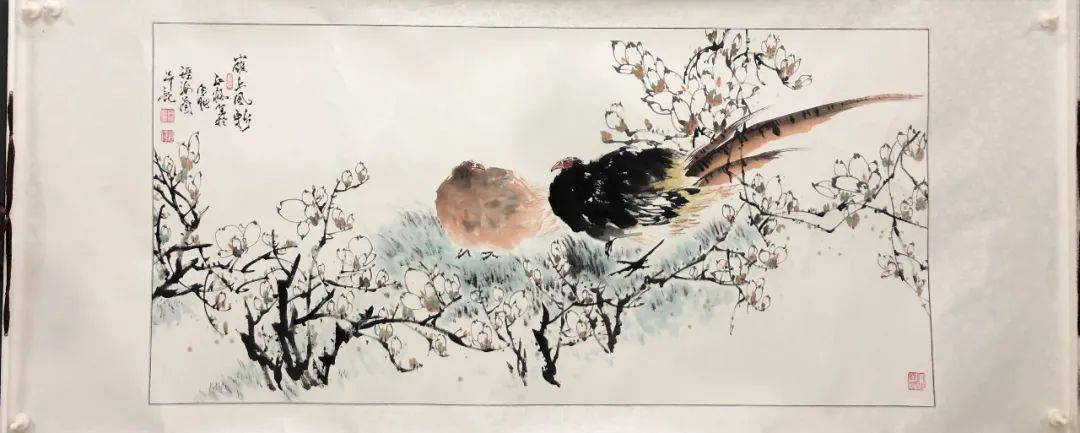 徐勇笔下的花鸟,意境生动,非常耐看!_甘竹轩_书画_写意