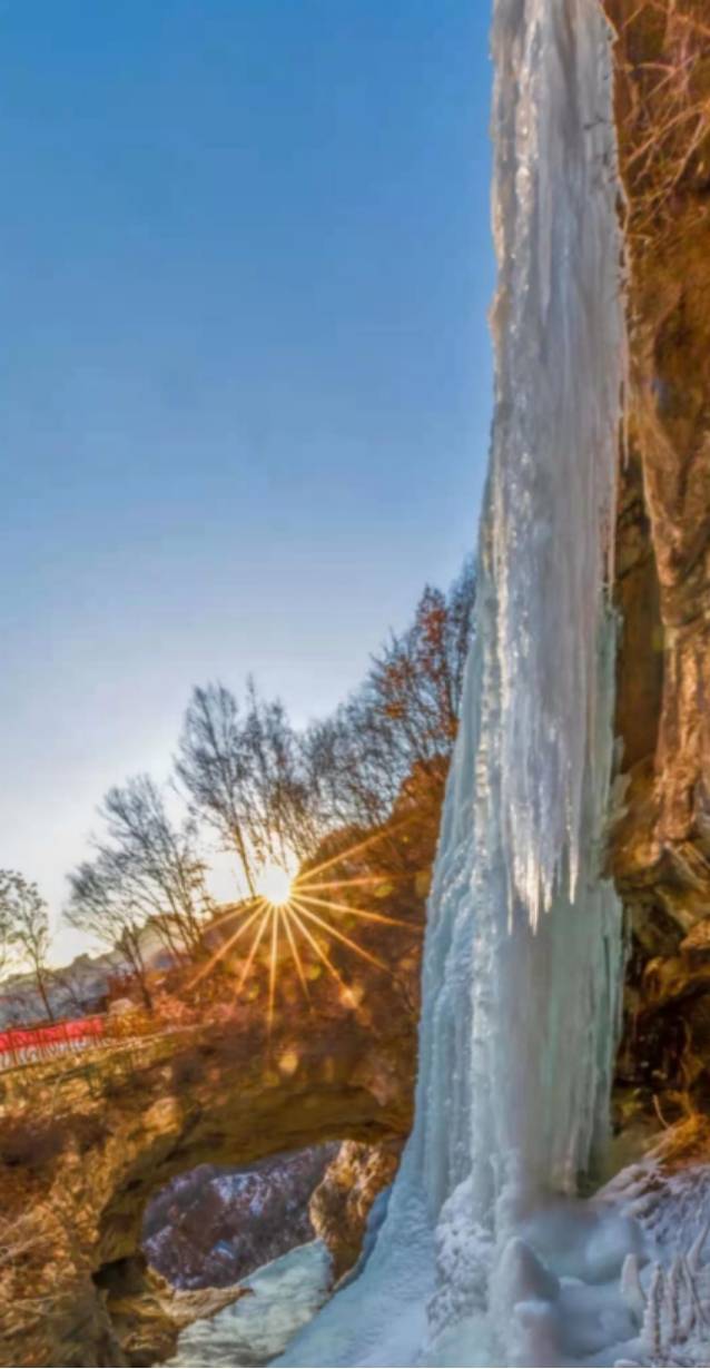 阜平天生橋,讓你經歷一場豪華冰雪王國之旅!_冰掛_奇觀_冬日