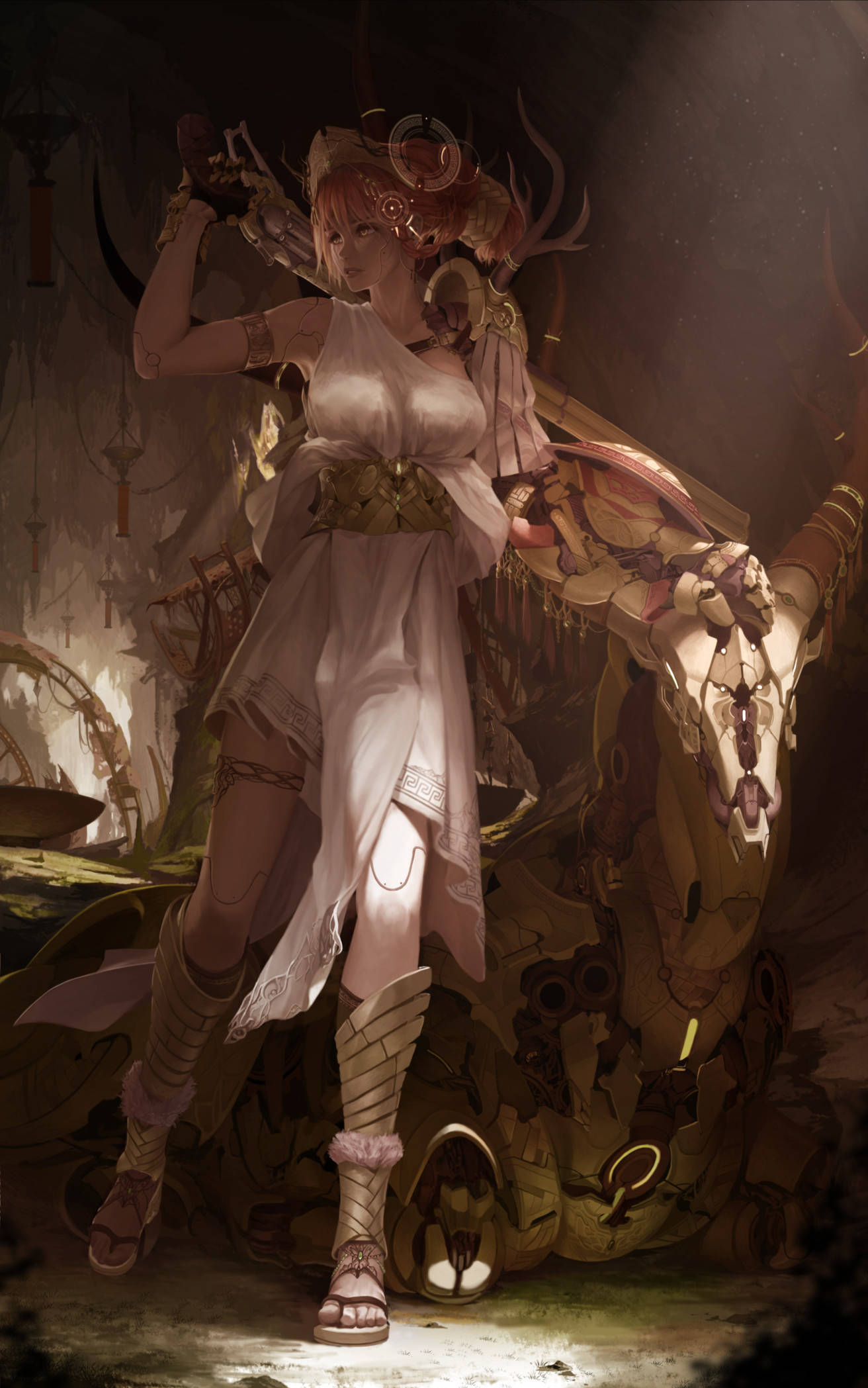 炫酷二次元机甲少女插画每幅作品都有其独特的性格特点