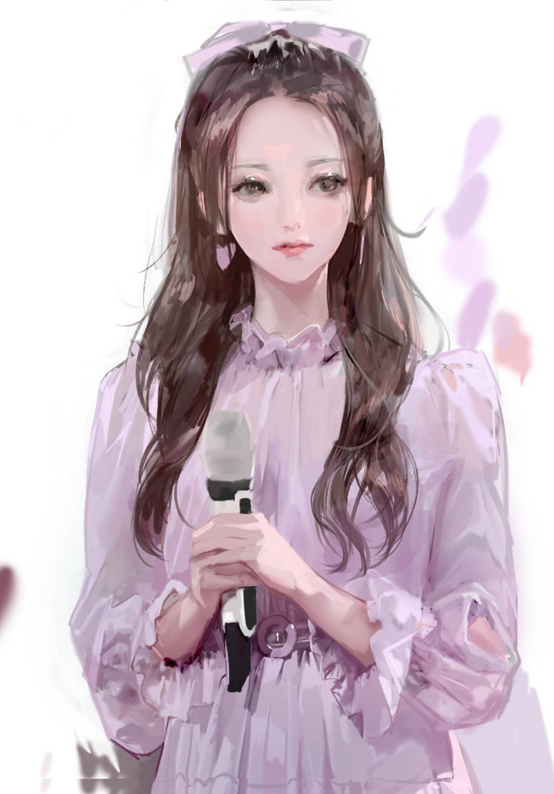 言情女主插画图片