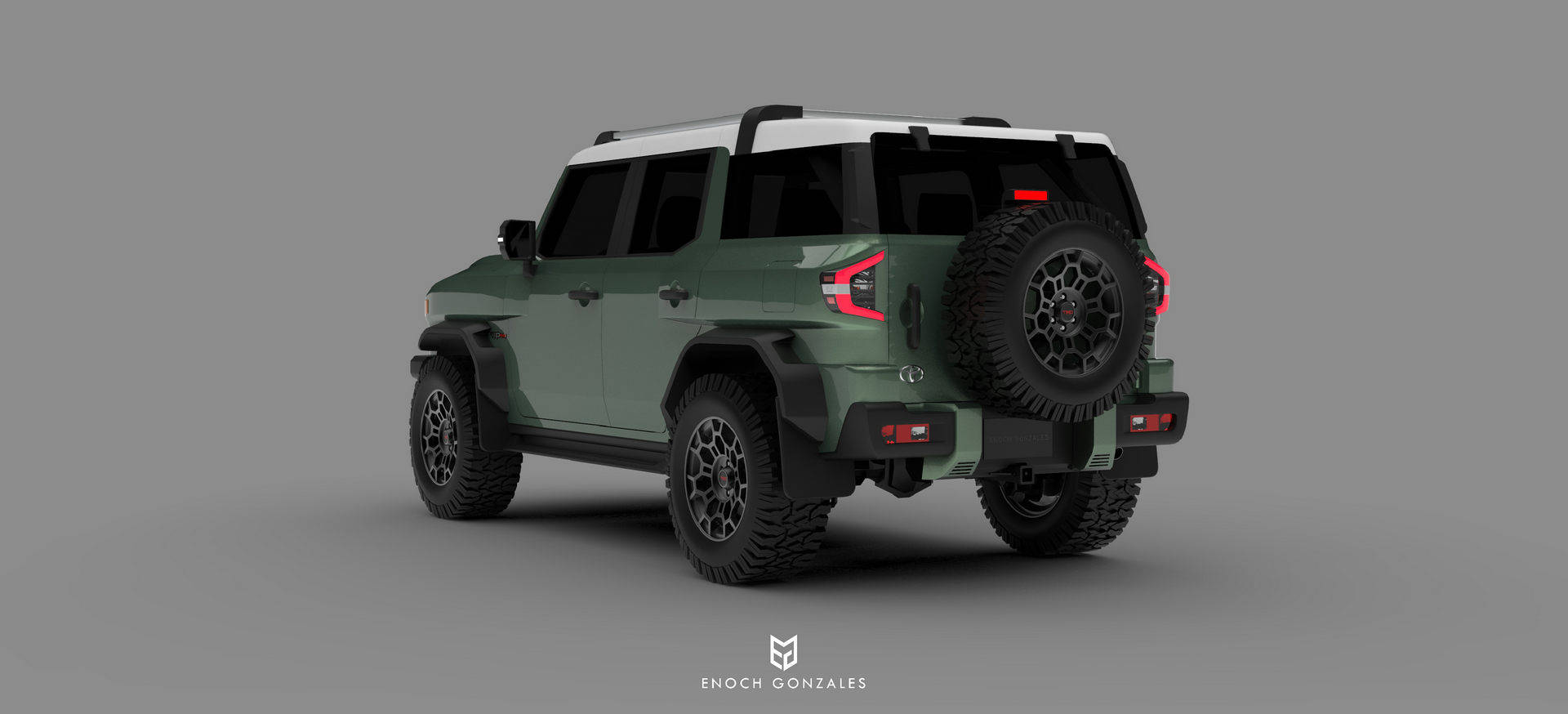 坦克系列学着点外观复古酷炫全新丰田fj酷路泽渲染图曝光