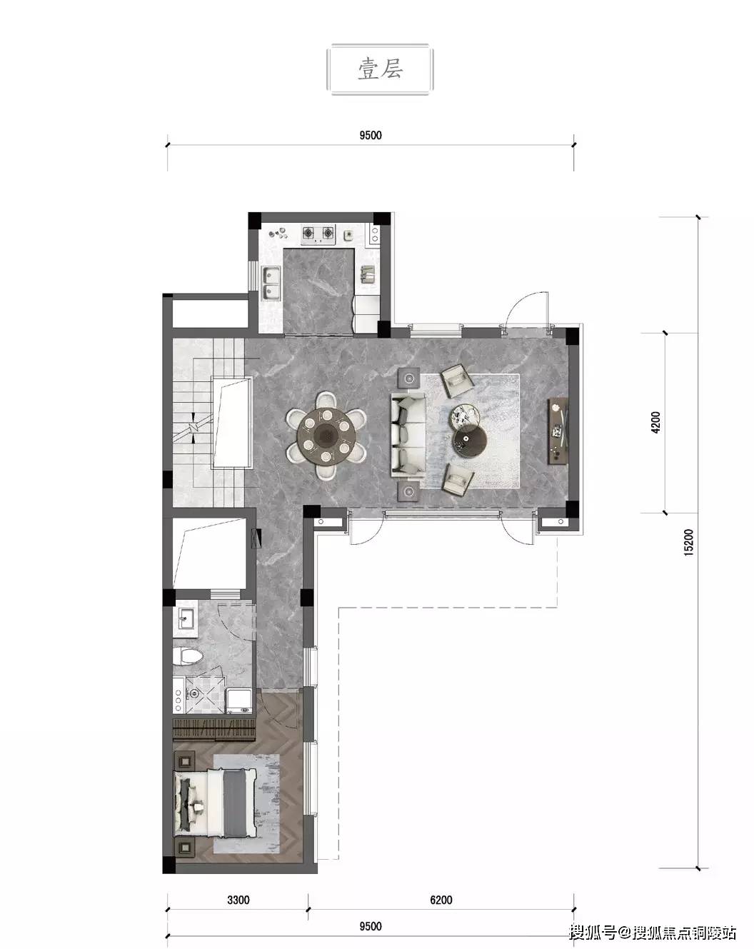 建面約220-255㎡合院戶型圖,左右滑動瀏覽前期規劃意向圖,僅供參考,不