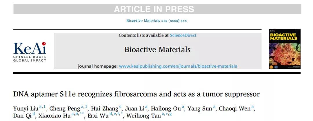 恶性肿瘤|【shRNA慢病毒文章分享】Bioactive Materials ‖湖南大学胡小晓团队揭示核…