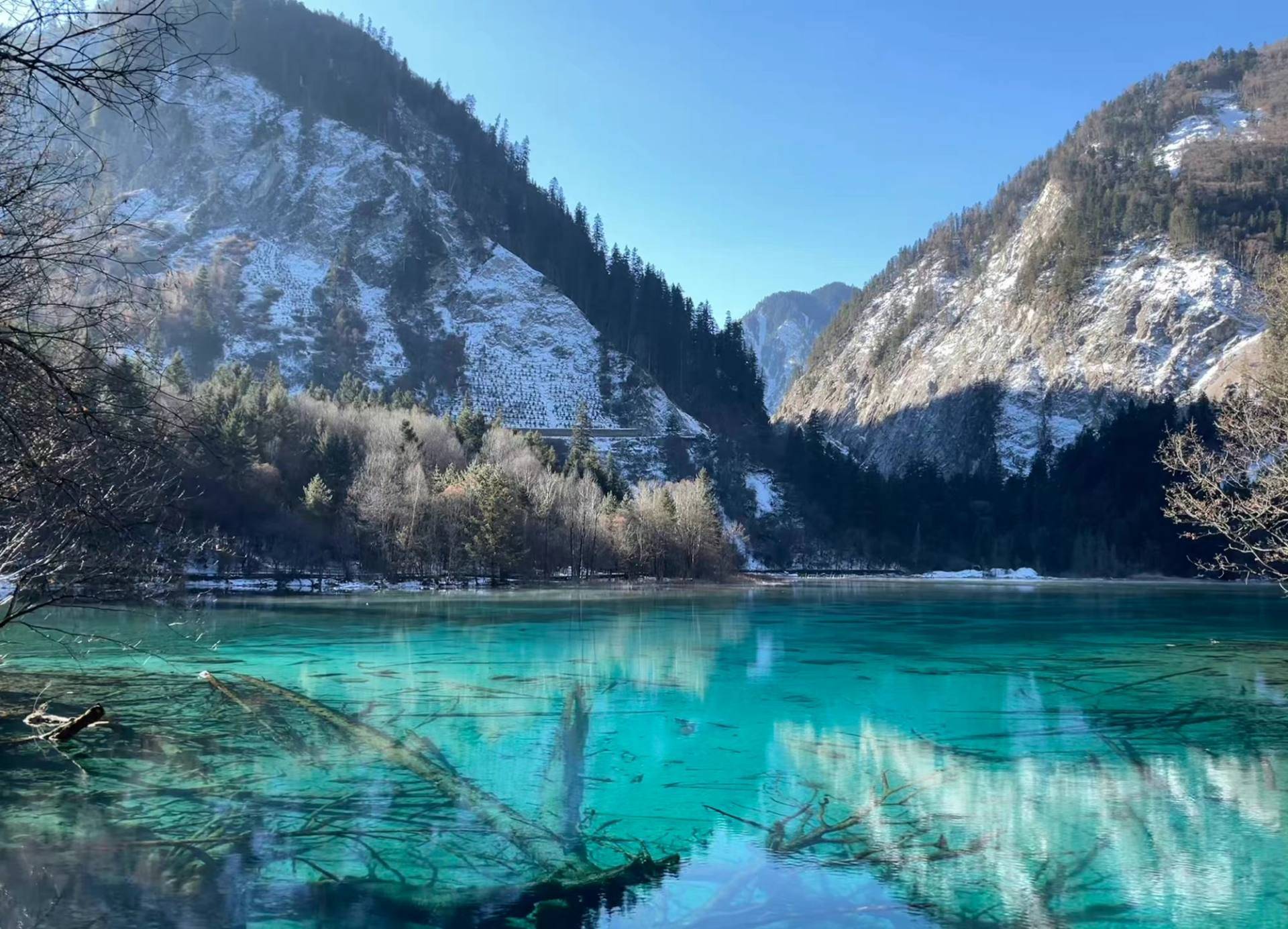 成都深度游九寨古城遗址漫山雪景养眼水景3天看遍