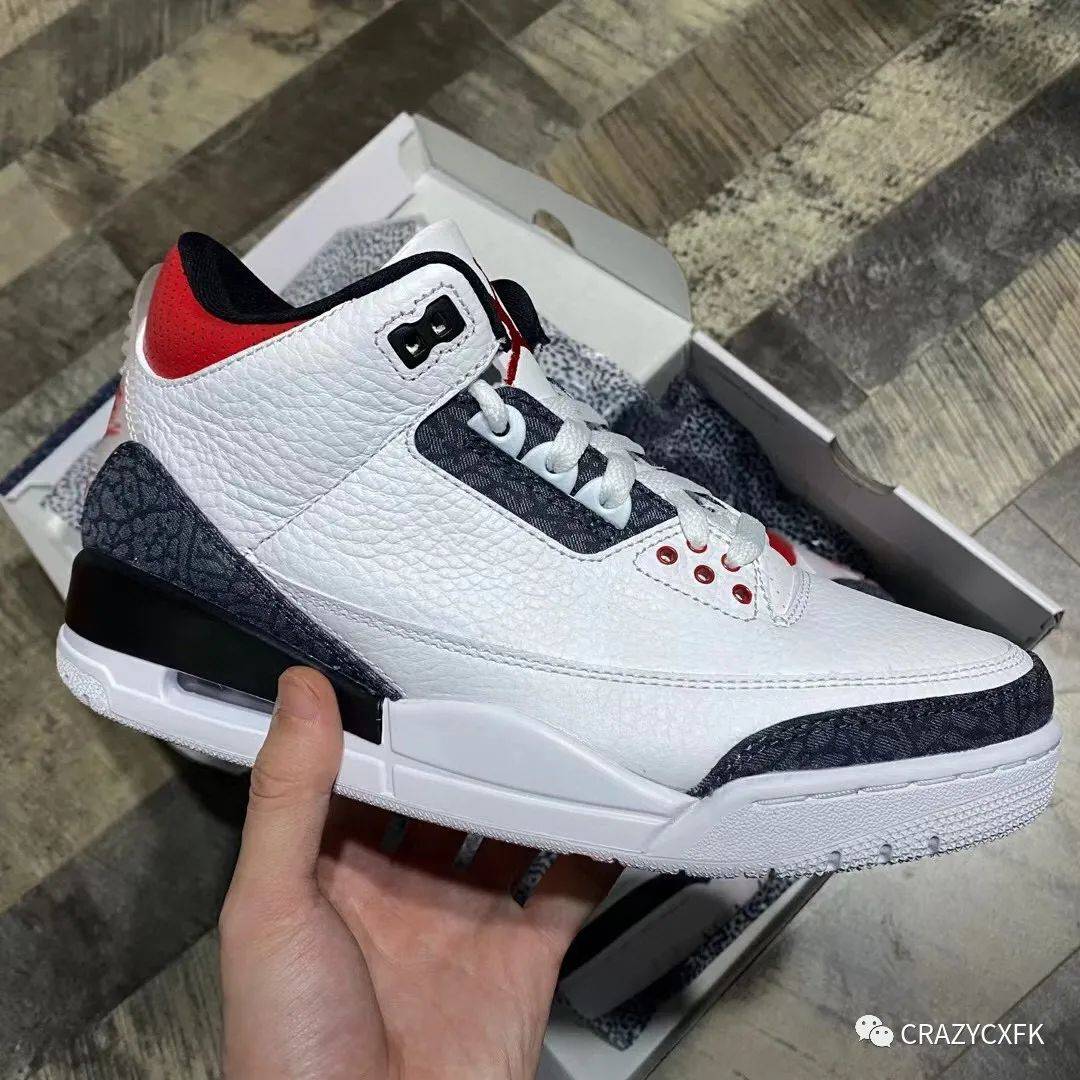 乔丹aj3火焰红airjordan3firered白红日本限定篮球鞋