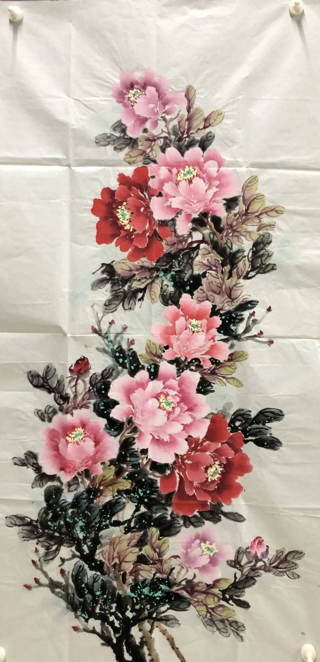 唯有牡丹真国色,东石笔下的牡丹绝美!_甘竹轩_艺术品_书画