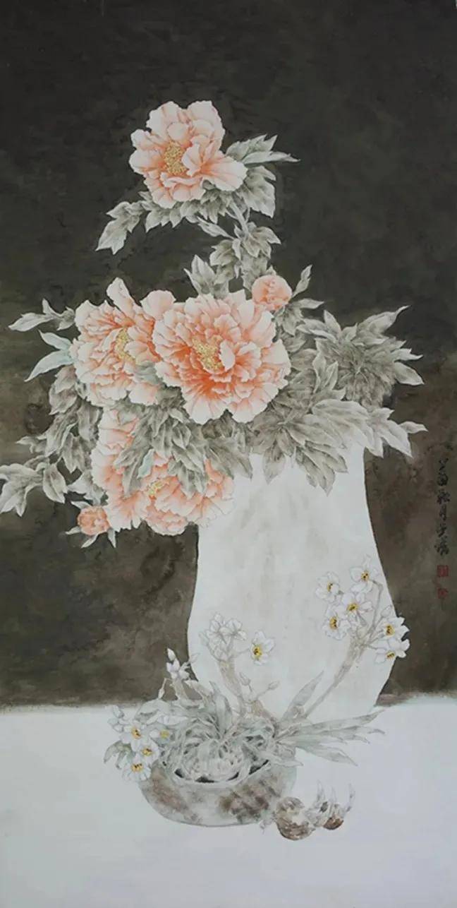 画家于诺参加墨彩清韵第五回中国画名家作品邀请展